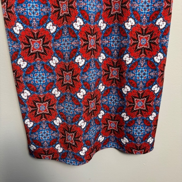 Maggy London Long Sleeve Lined Bohemian Pencil Maxi Dress Size 4 Cottage Boho - Picture 2 of 16